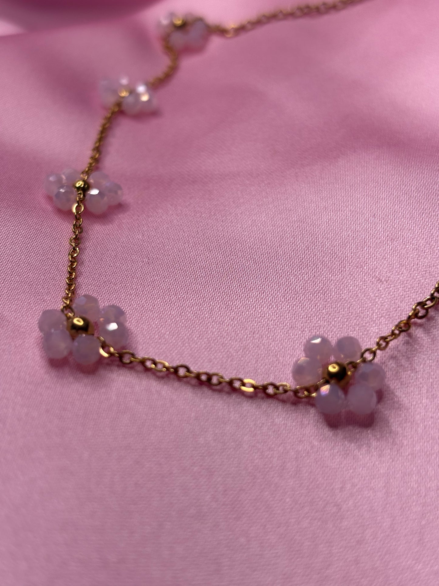 Girocollo margherite rosa