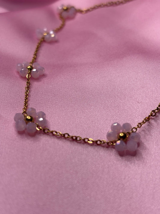Girocollo margherite rosa