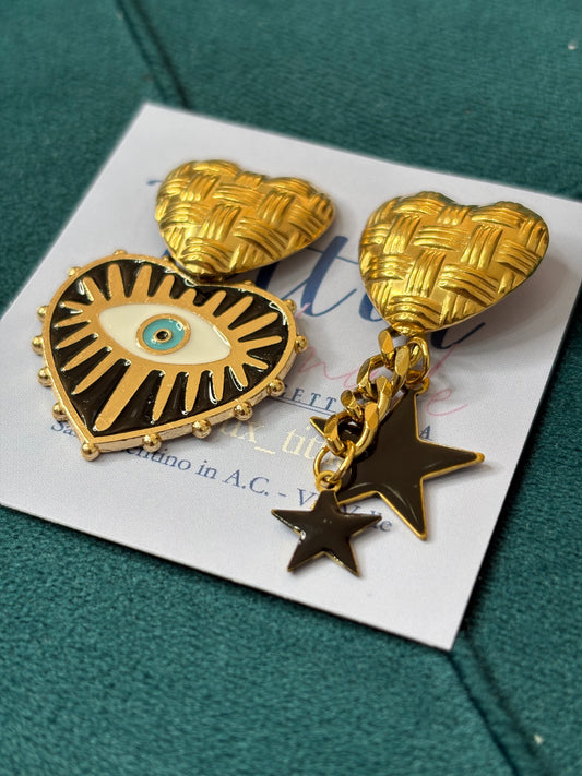 Cuore su cuore nero