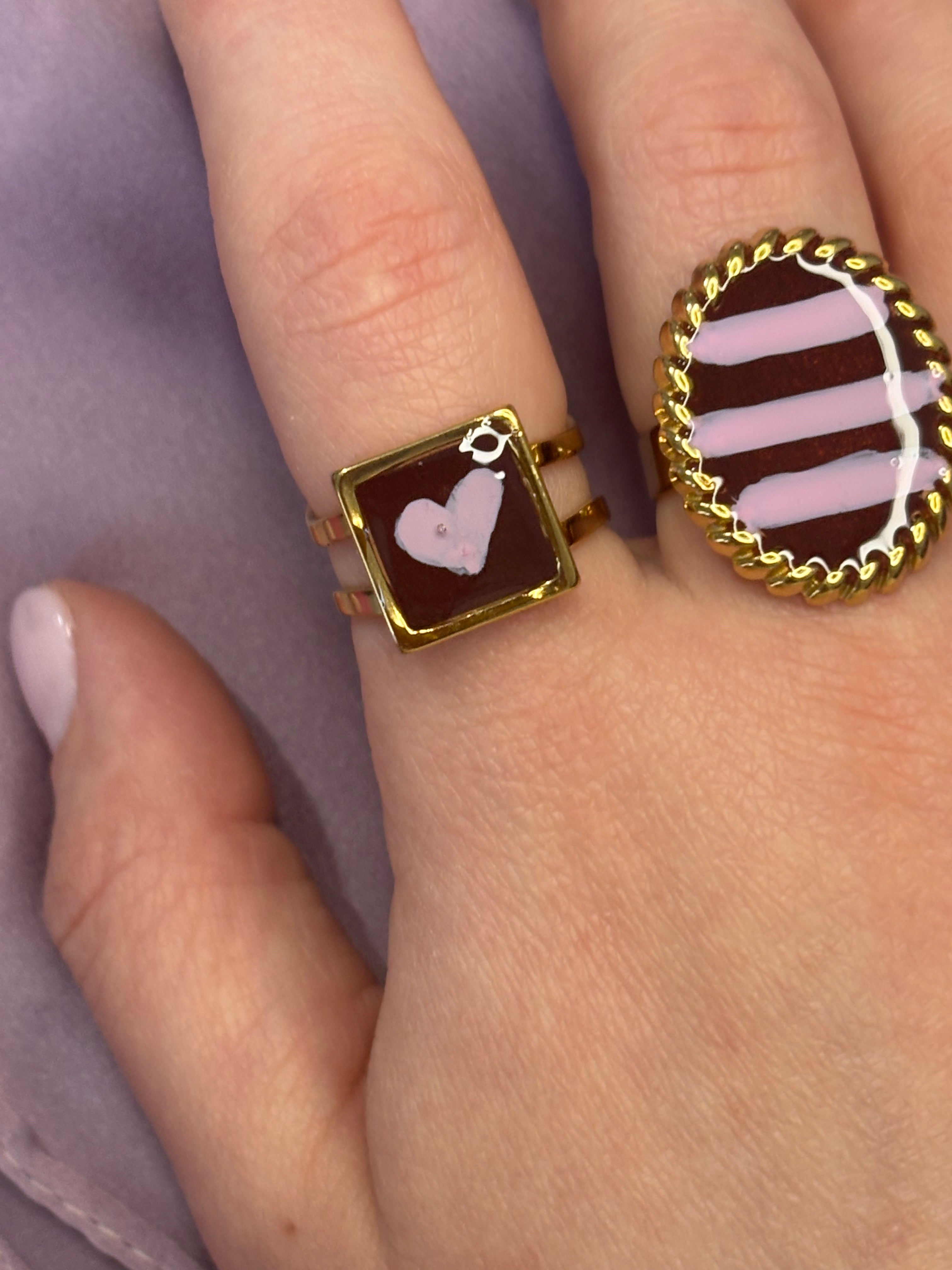 Anselmo quadrato bordeaux rosa